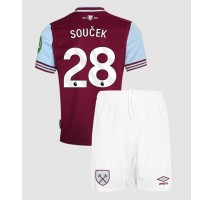 West Ham United Tomas Soucek #28 Koszulka Podstawowa dzieci 2024-25 Krótki Rękaw (+ krótkie spodenki)